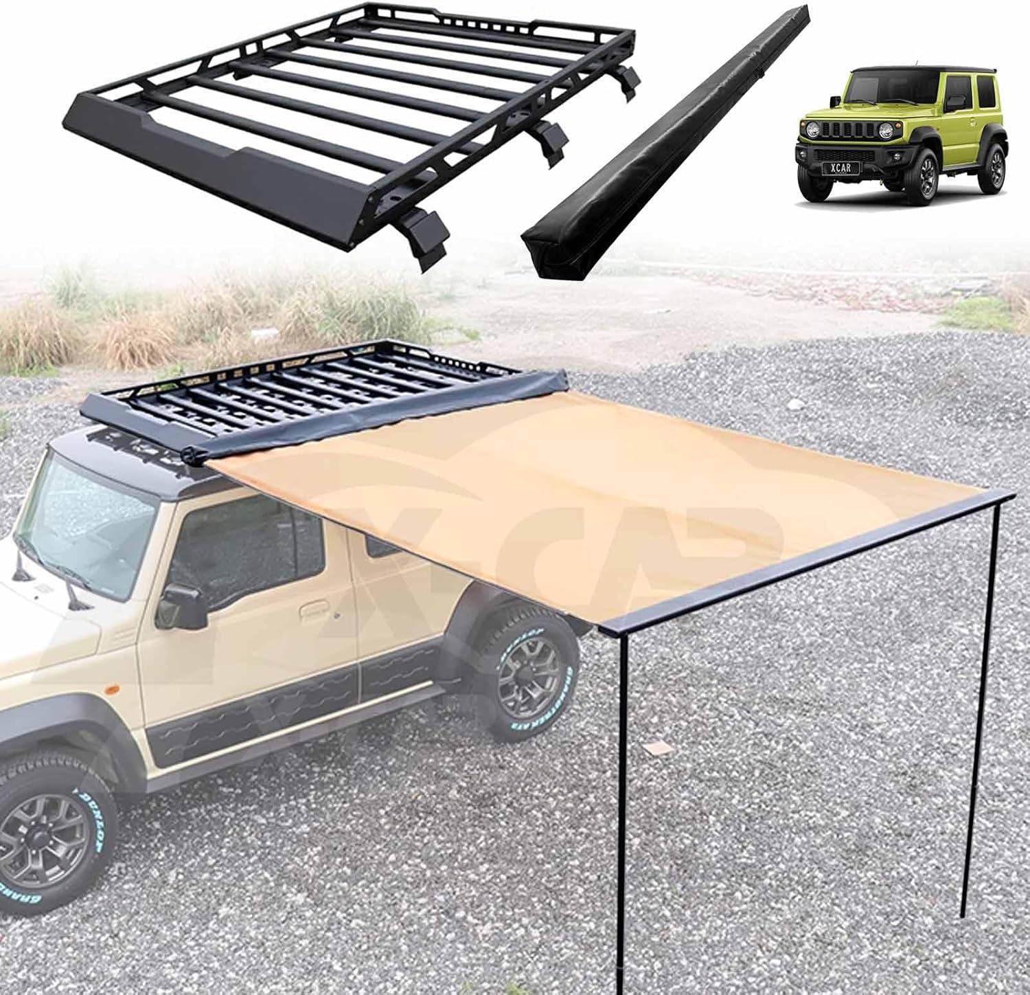 X-CAR Roof Rack with Side Awning Set