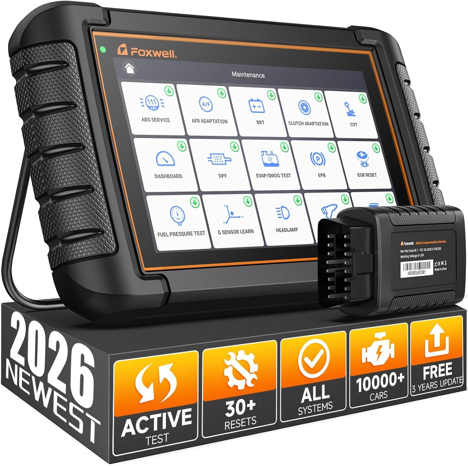 2026 FOXWELL Scanner NT809BT OBD2 Scanner Diagnostic Tool with 30+Resets