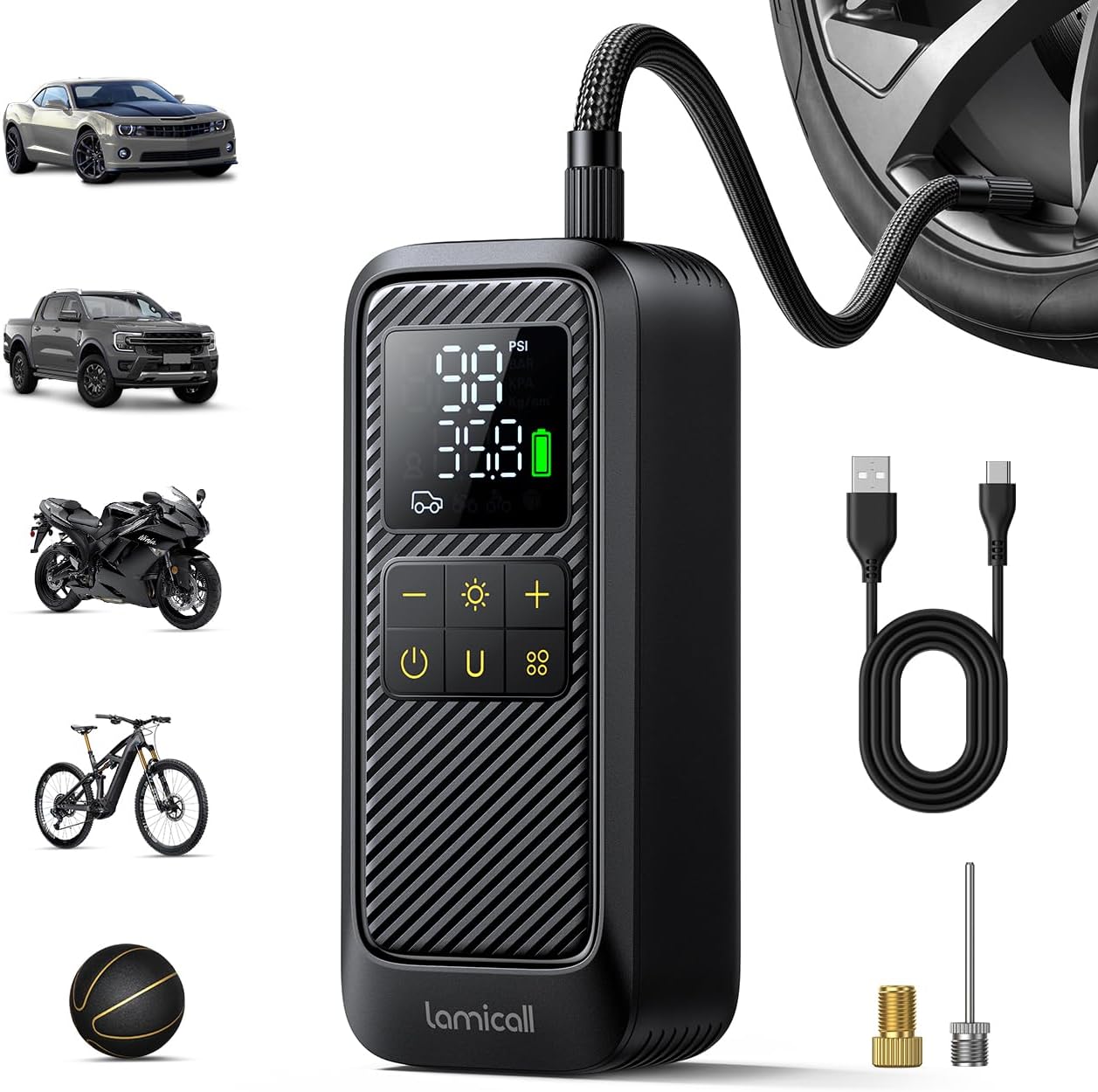 Lamicall Car Tyre Inflator Air Compressor